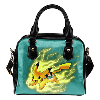 Pikachu Angry Moment Miami Dolphins Shoulder Handbags