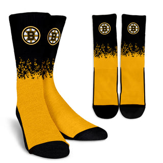 Exquisite Fabulous Pattern Little Pieces Boston Bruins Crew Socks