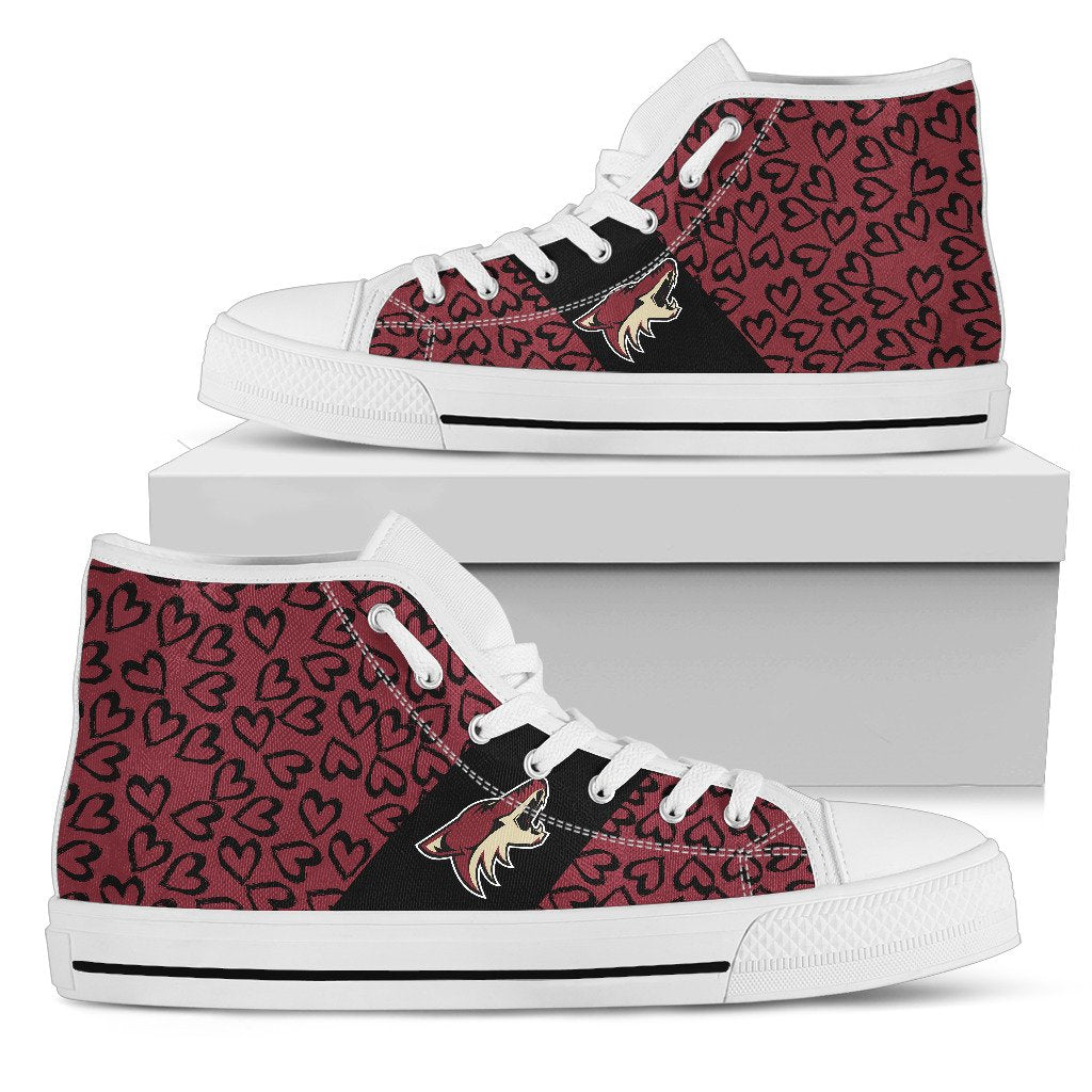 Perfect Cross Color Absolutely Nice Arizona Coyotes High Top Shoes