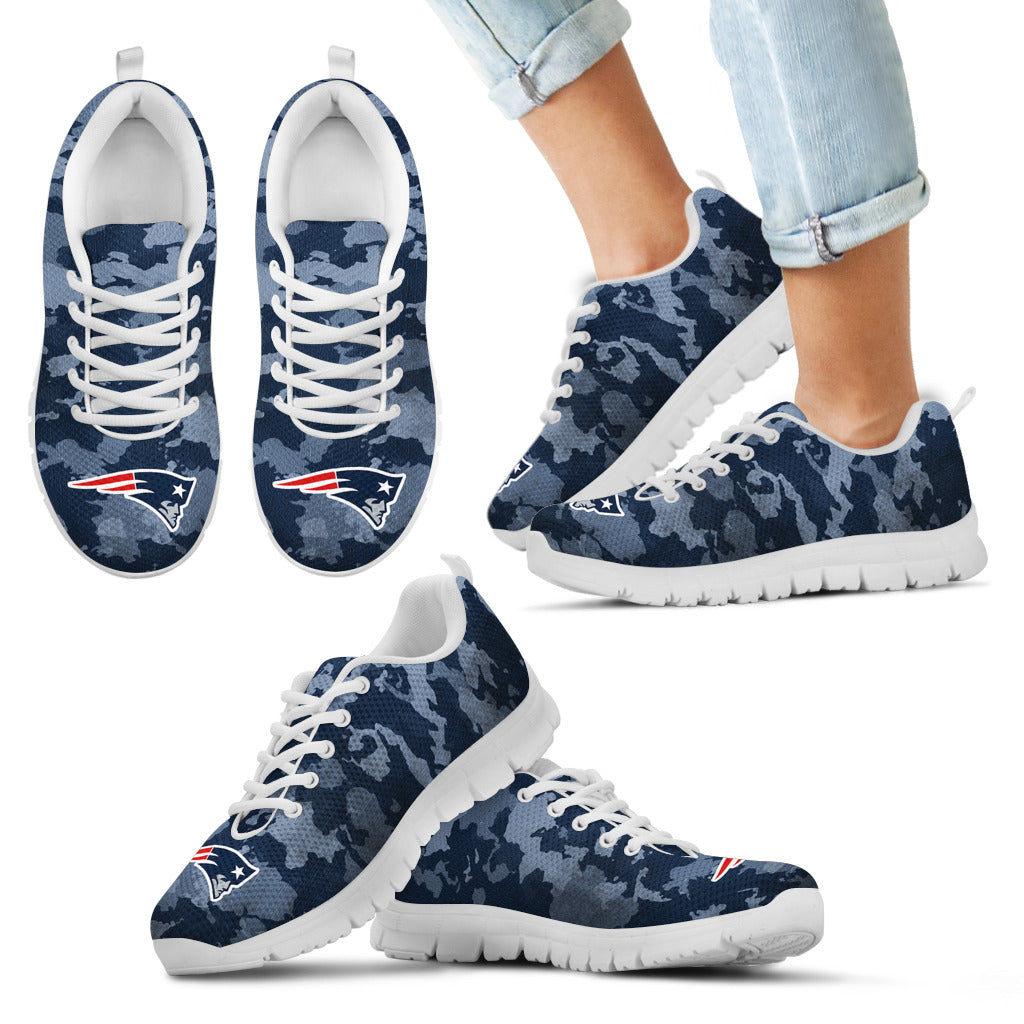 Arches Top Fabulous Camouflage Background New England Patriots Sneakers