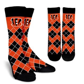 Gorgeous Cincinnati Bengals Argyle Socks