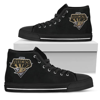 3D Simple Logo Anaheim Ducks High Top Shoes