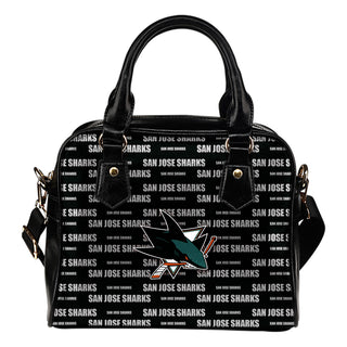 Nice Little Logo San Jose Sharks Shoulder Handbags