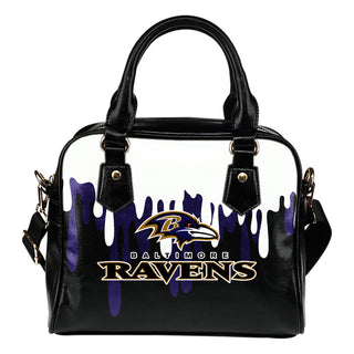 Color Leak Down Colorful Baltimore Ravens Shoulder Handbags