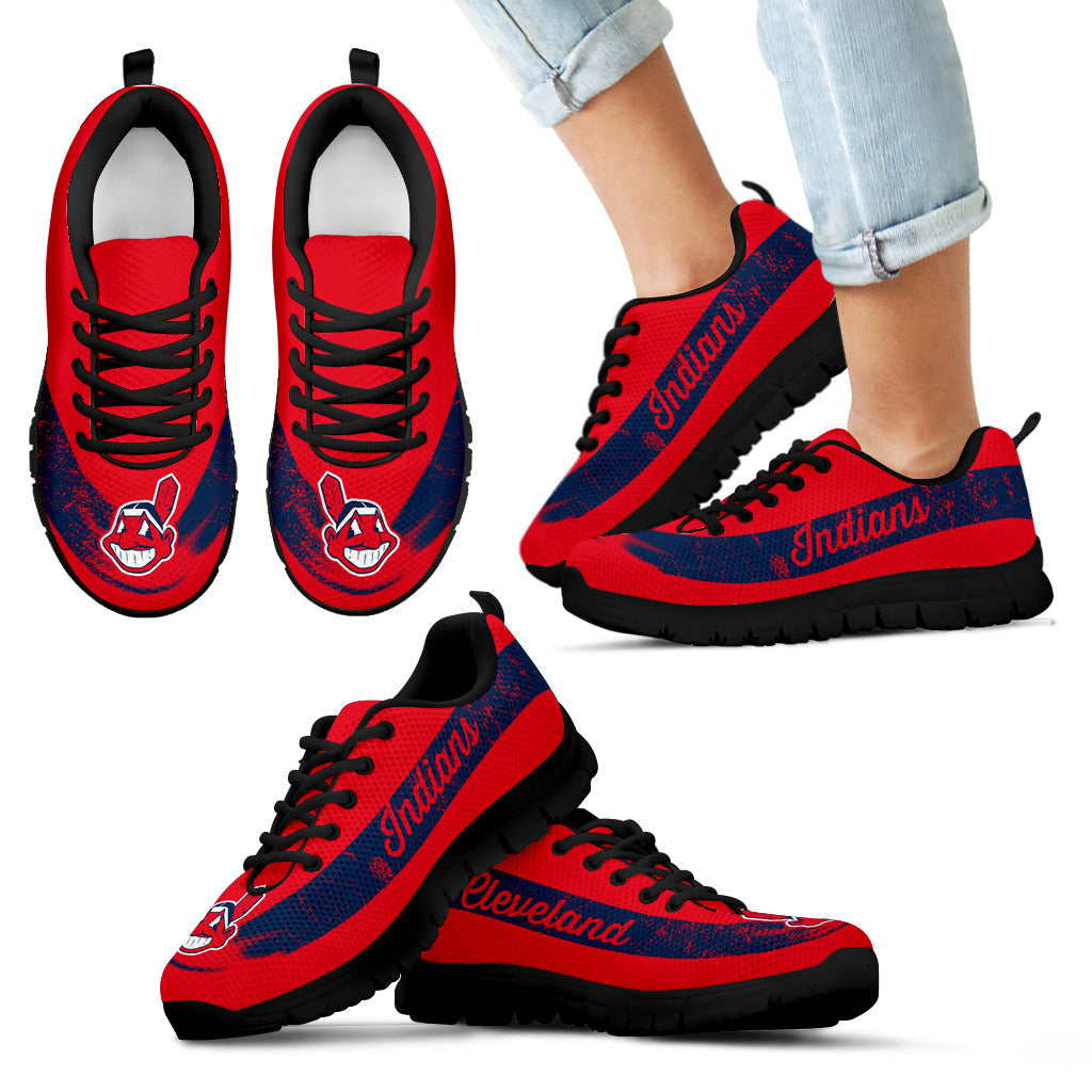 Single Line Logo Cleveland Indians Sneakers