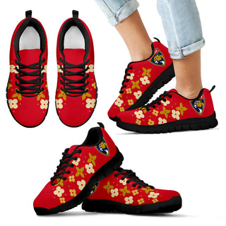 Flowers Pattern Florida Panthers Sneakers