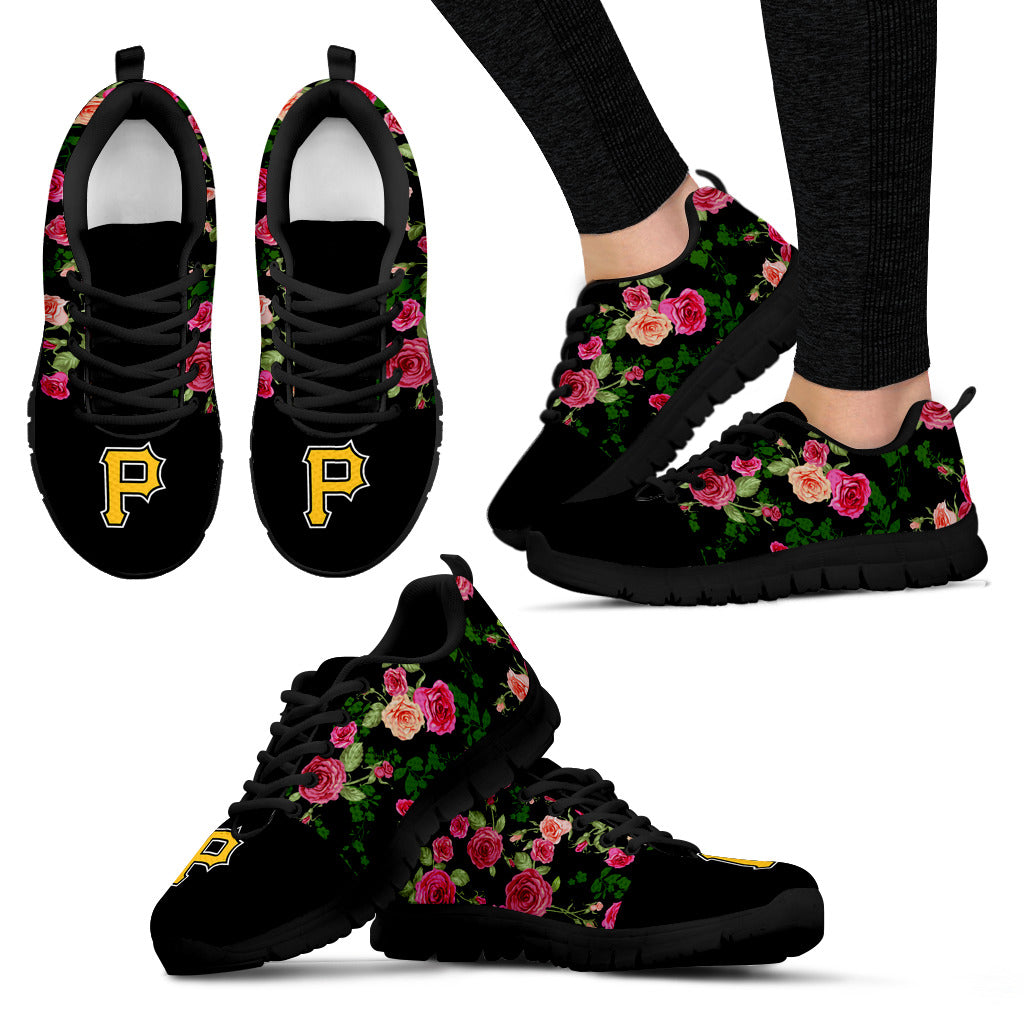 Vintage Floral Pittsburgh Pirates Sneakers