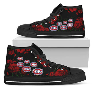 Lovely Rose Thorn Incredible Montreal Canadiens High Top Shoes