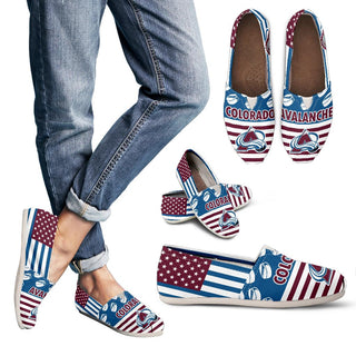 American Flag Colorado Avalanche Casual Shoes