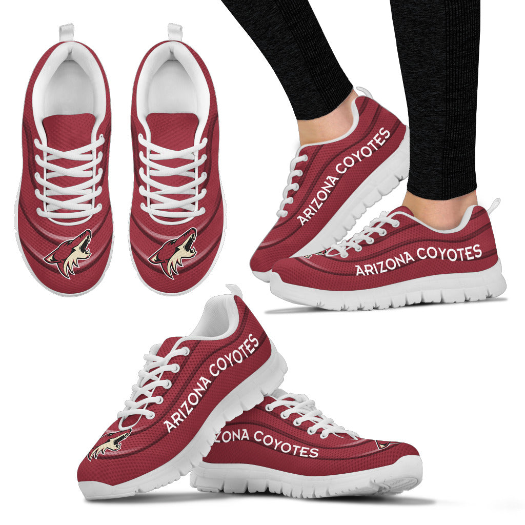 Wave Red Floating Pattern Arizona Coyotes Sneakers