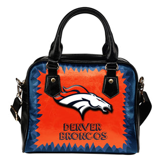 Jagged Saws Mouth Creepy Denver Broncos Shoulder Handbags