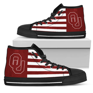 American Flag Oklahoma Sooners High Top Shoes