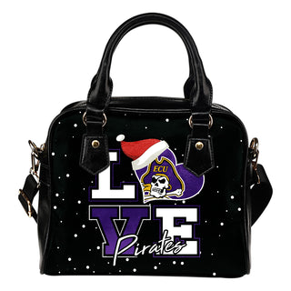 Love Word Christmas Sweet East Carolina Pirates Shoulder Handbags