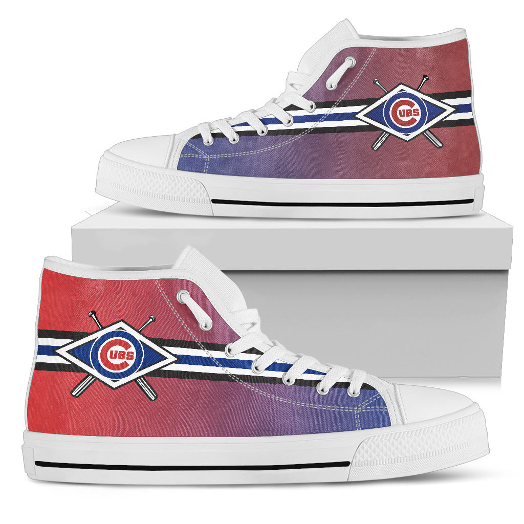 Double Stick Check Chicago Cubs High Top Shoes