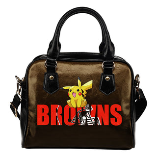 Pokemon Sit On Text Cleveland Browns Shoulder Handbags