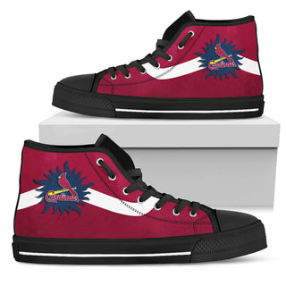 Simple Van Sun Flame St. Louis Cardinals High Top Shoes