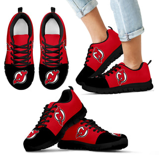 Two Colors Aparted New Jersey Devils Sneakers