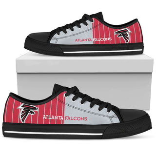 Simple Design Vertical Stripes Atlanta Falcons Low Top Shoes