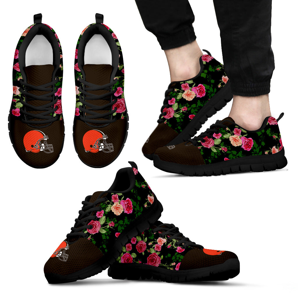 Vintage Floral Cleveland Browns Sneakers
