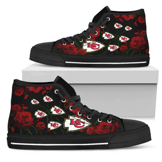 Lovely Rose Thorn Incredible Kansas City Chiefs High Top Shoes