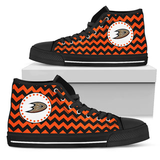 Chevron Broncos Anaheim Ducks High Top Shoes