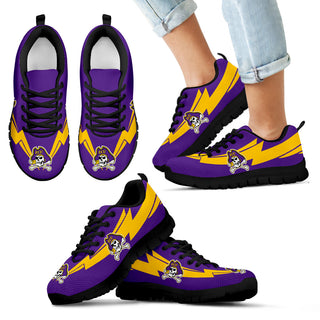 Three Amazing Good Line Charming Logo East Carolina Pirates Sneakers