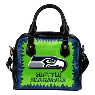 Jagged Saws Mouth Creepy Seattle Seahawks Shoulder Handbags