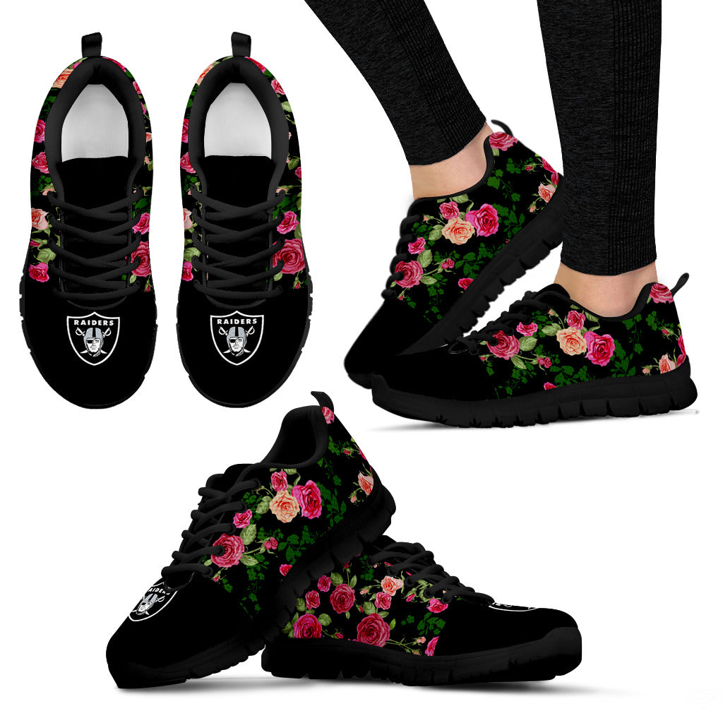 Vintage Floral Oakland Raiders Sneakers