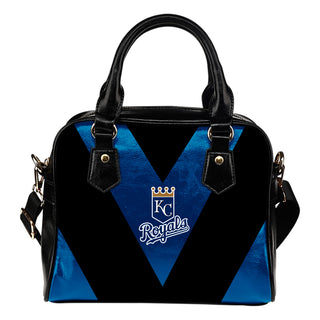 Triangle Double Separate Colour Kansas City Royals Shoulder Handbags