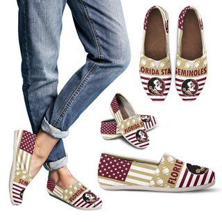 American Flag Florida State Seminoles Casual Shoes