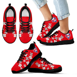 Flowers Pattern Philadelphia Phillies Sneakers