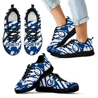 Stripes Pattern Print Indianapolis Colts Sneakers