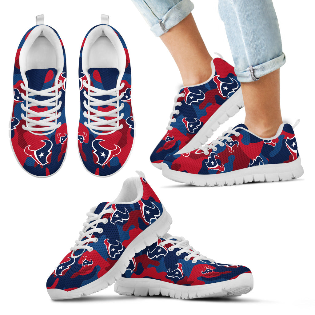 Houston Texans Cotton Camouflage Fabric Military Solider Style Sneakers