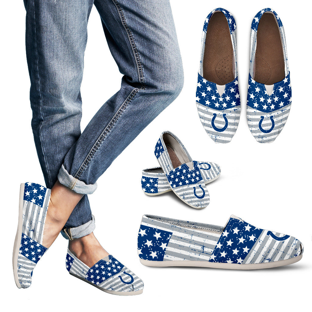 Star Stripers America Flag Indianapolis Colts Women Casual Shoes