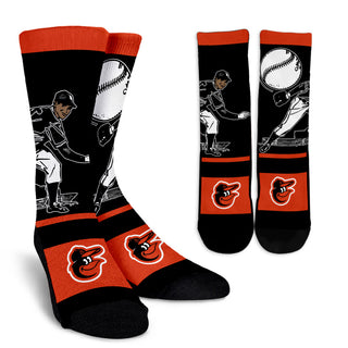 Talent Player Fast Cool Air Comfortable Baltimore Orioles Socks