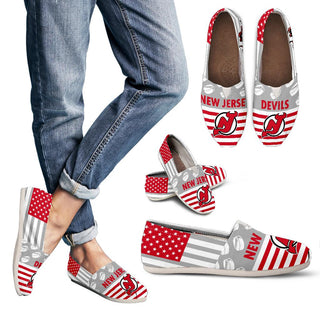 American Flag New Jersey Devils Casual Shoes
