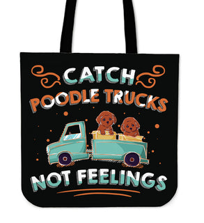 Catch Poodle Trucks Tote Bags
