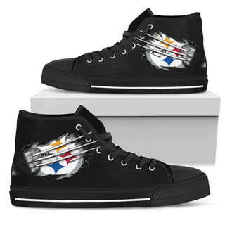 Scratch Of The Wolf Pittsburgh Steelers High Top Shoes