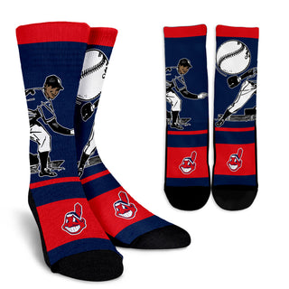 Talent Player Fast Cool Air Comfortable Cleveland Indians Socks