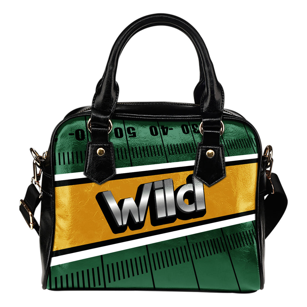Minnesota Wild Silver Name Colorful Shoulder Handbags