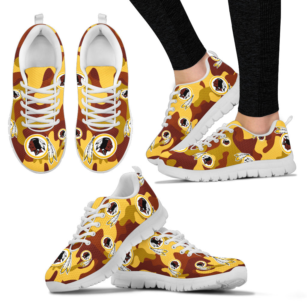 Washington Redskins Cotton Camouflage Fabric Military Solider Style Sneakers