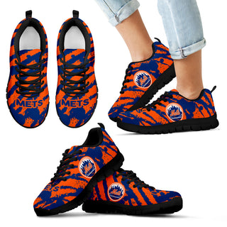 Stripes Pattern Print New York Mets Sneakers