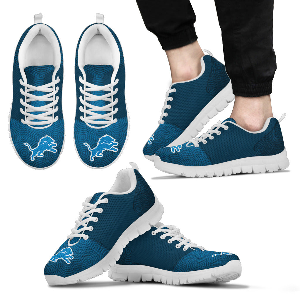 Seamless Line Magical Wave Beautiful Detroit Lions Sneakers