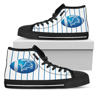 Straight Line With Deep Circle Detroit Lions High Top Shoes