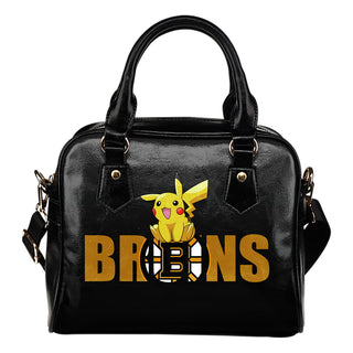 Pokemon Sit On Text Boston Bruins Shoulder Handbags
