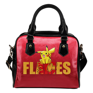 Pokemon Sit On Text Calgary Flames Shoulder Handbags