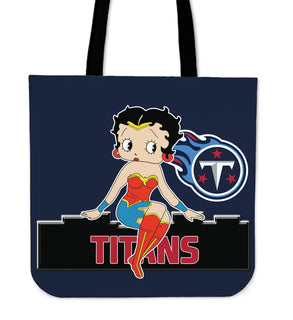 Wonder Betty Boop Tennessee Titans Tote Bags