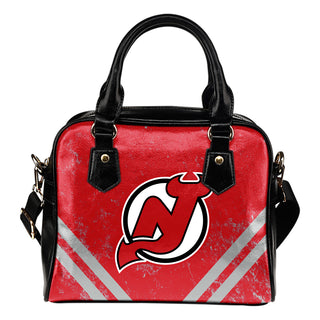 Couple Curves Light Good Logo New Jersey Devils Shoulder Handbags