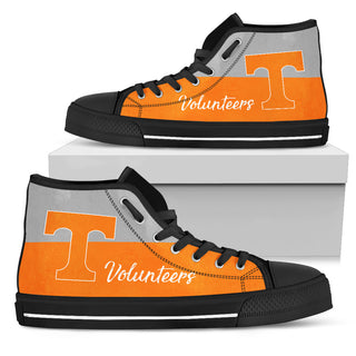Divided Colours Stunning Logo Tennessee Volunteers High Top Shoes