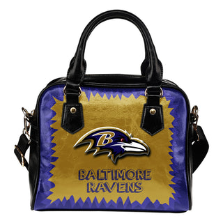 Jagged Saws Mouth Creepy Baltimore Ravens Shoulder Handbags